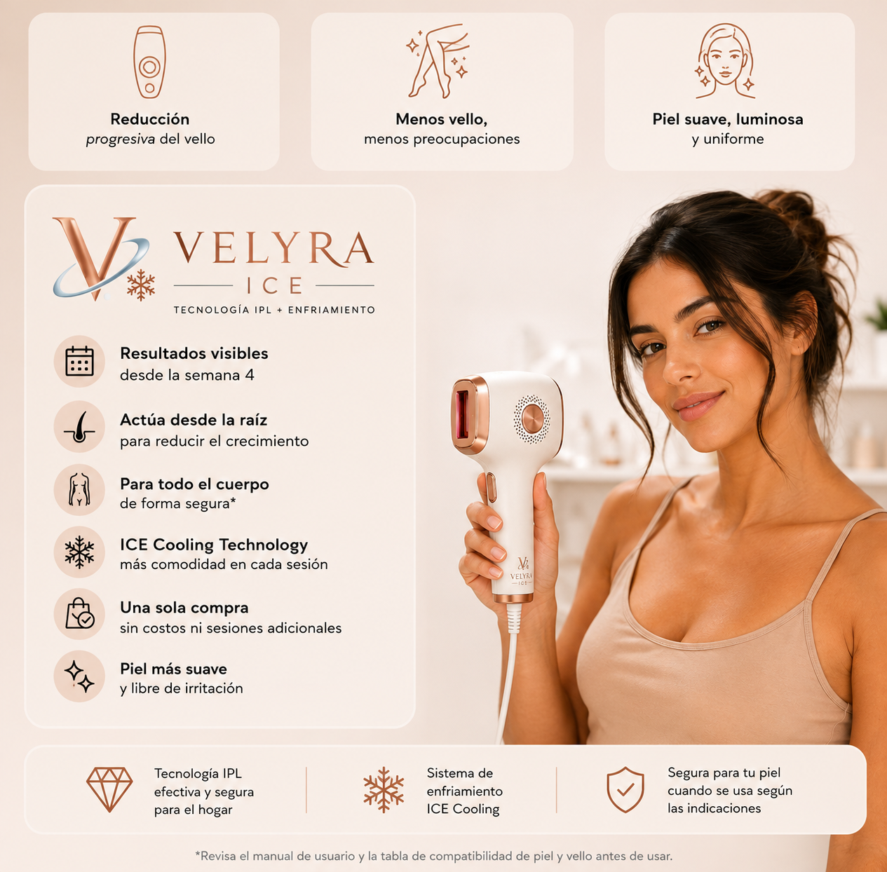 Depiladora velyra ice