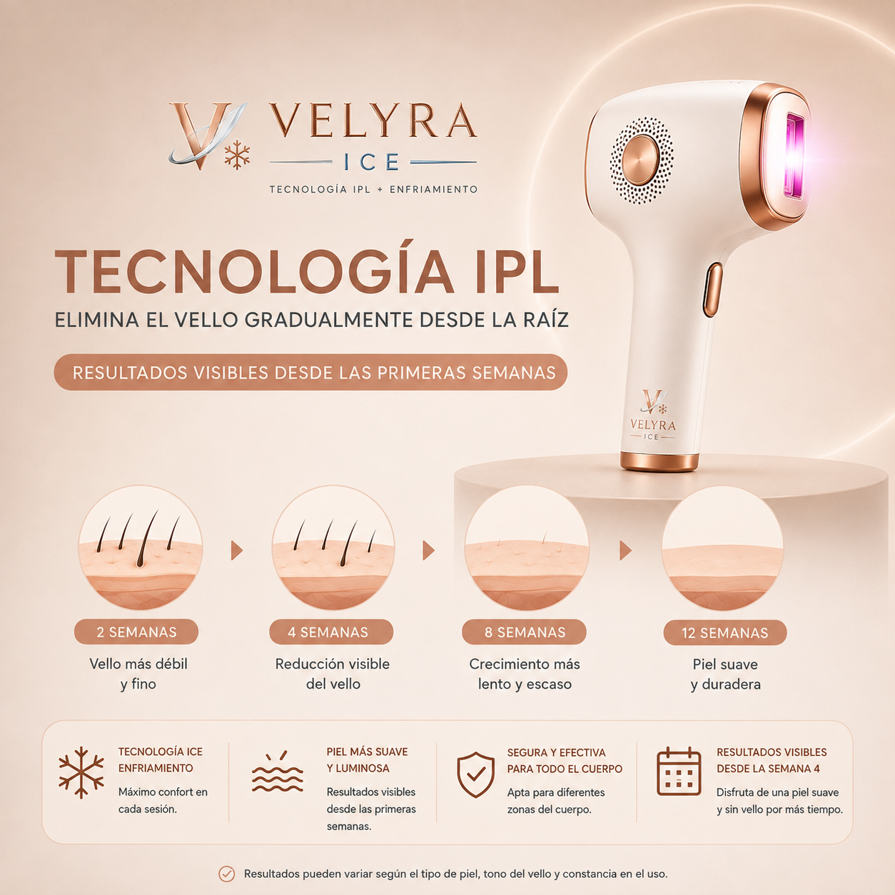 Depiladora velyra ice